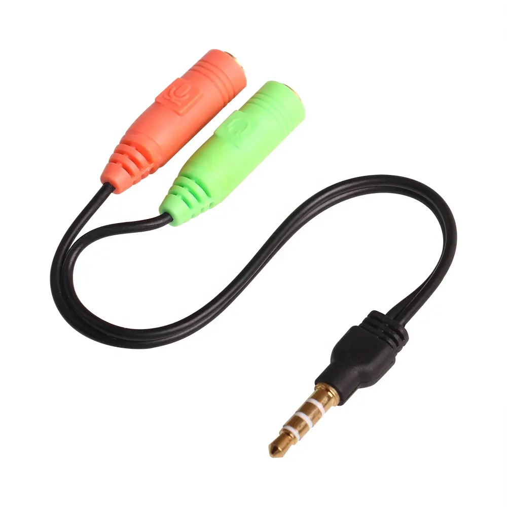 3.5mm Aux Headphone Y Splitter Adapter Cable 1 Male to 2 Female Jack Aux Earphone Audio Cable For Laptop Phone