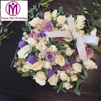 Emballage de luxe pour roses en carton biodégradable, personnalisé, avec estampage UV, laminage mat/brillant, gaufrage, vente en gros