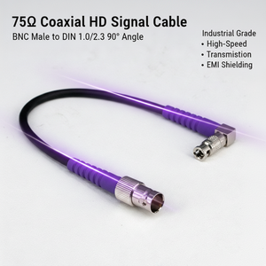 Câble coaxial HD-SDI BNC mâle vers Mini BNC 1.0/<span class=keywords><strong>2.3</strong></span> à angle droit pour vision industrielle - Product Image 1