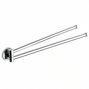 Toallero Plegable Móvil de 55.5 cm, Acero Inoxidable Cromado, Montado en la Pared, Accesorio Moderno para Baño - Product Image 3
