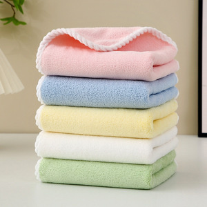 Serviette de bain en polaire corail 35x75cm 70x140cm Douce Hypoallergénique Rectangulaire Rose Jaune Vert Bleu Blanc Lavable en machine - Product Image 1