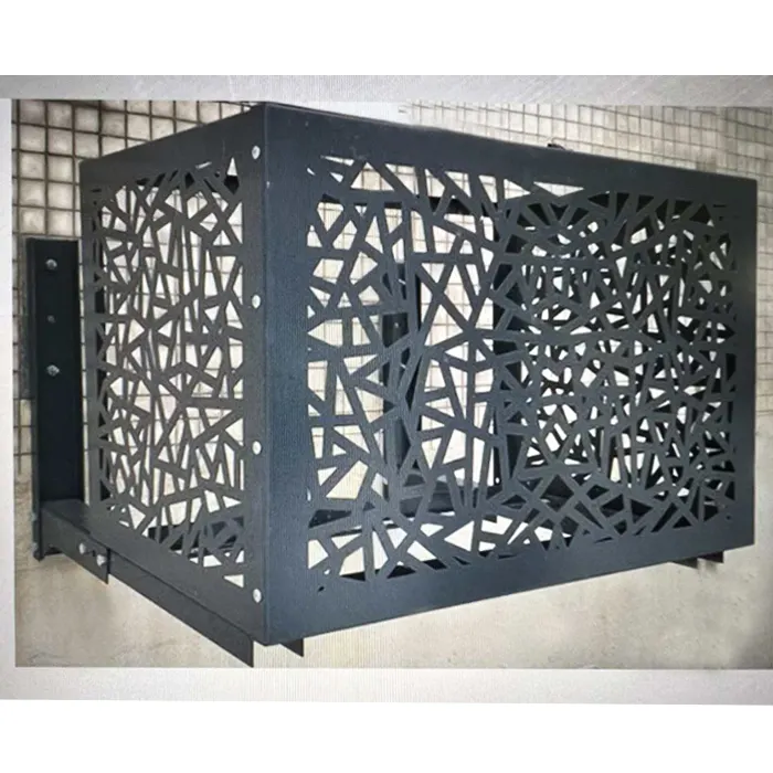 Modern Outdoor Aluminum Air Conditioner Cover Metal Conditioner Protect Cover Decorative Ac Cover