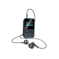 Reproductor MP3 portátil con pantalla a color, ranura para tarjeta TF integrada, compatible con visualización de letras y conexión simultánea de dos dispositivos.