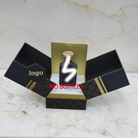 Boîte cadeau en carton à double ouverture avec logo personnalisé, de luxe, de haute qualité, flacon de parfum en verre de 100 ml, emballage haut de gamme