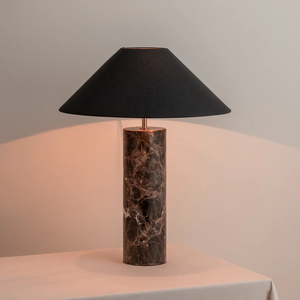 Lampada da tavolo in marmo naturale di lusso in stile design per Villa Hotel soggiorno camera da letto decorazione comodino - Product Image 2