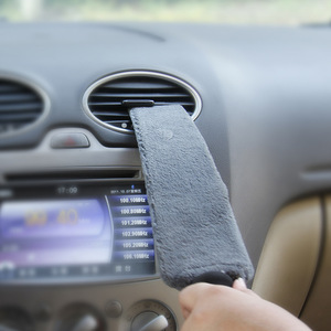 Brosse de nettoyage pour aérateur de climatisation de voiture, en plastique et tissu de coton, manuelle, pour le nettoyage intérieur des véhicules - Product Image 1