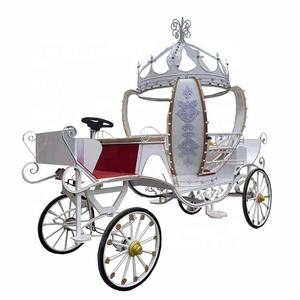 Blanc Électrique Cendrillon Calèche/Wagon De Cheval/Charrettes À Cheval avec une Belle Lumière - Product Image 1