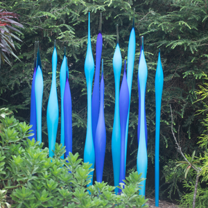 Moderno y creativo Parque jardín decoración Creek <span class=keywords><strong>piscina</strong></span> decoración color azul Murano vidrio escultura fuente arte decoración vidrio - Product Image 4