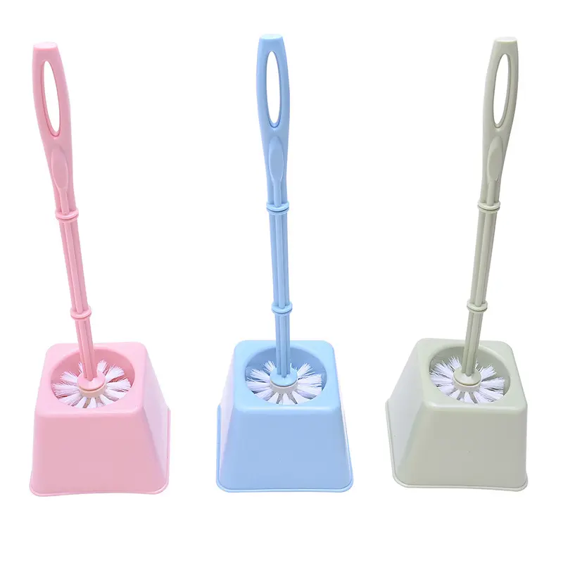 Wholesale creative plastic thickened toilet household seat cleaning toilet brush soft toilet brush set