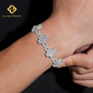 Pulsera de Diamantes Cultivados en Laboratorio ZUANFA, Chapada en Oro Blanco y Rodio, Certificada por IGI, Lujosa, Unisex, para Uso Diario - Product Image 2