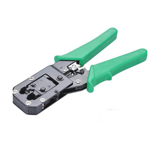 Rj45 <b>Crimping</b> <b>Tool</b> 23 Awg Steel <b>Wire</b> Stripper And Cutter For Network Cable With Soft Grip Handles Industrial Grade - Product Image 2