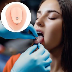 Modelo de silicona suave para práctica de perforaciones en la oreja, herramienta de exhibición de joyería para pendientes, boca y ombligo - Product Image 4