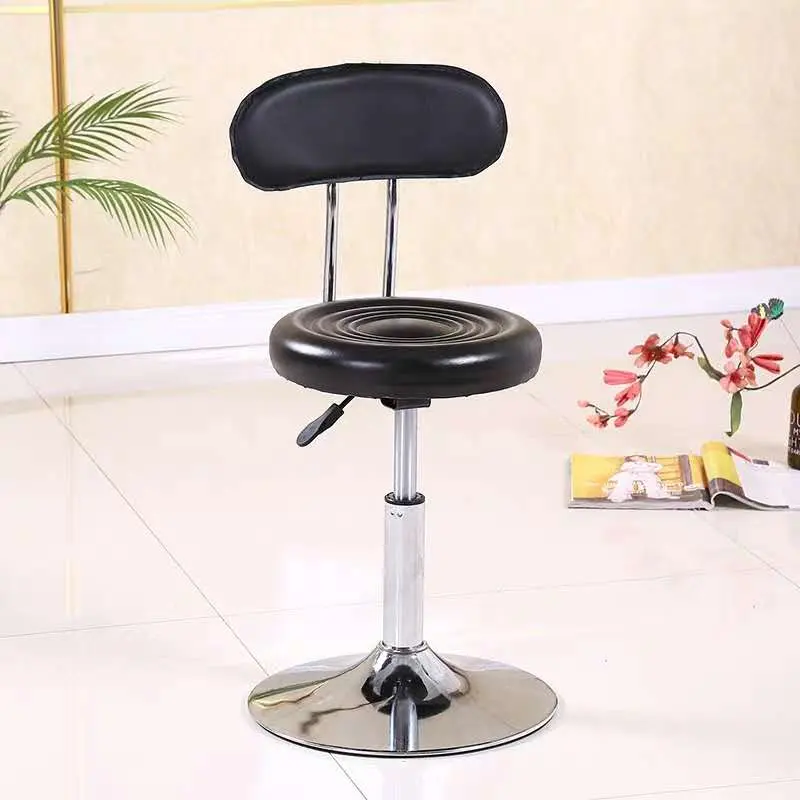 विस्तृत बाक़ी मजबूत पहियों समायोज्य और घूर्णन के साथ सैलून सौंदर्य चमड़े की कुर्सी नाई की कुर्सी बाल सैलून मल