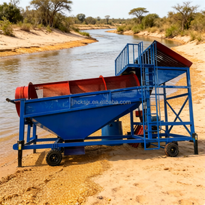 Usine mobile de traitement de l'or alluvial en Afrique, machine de lavage et de criblage d'or motorisé<span class=keywords><strong>e</strong></span> à faible coût d'entretien pour l'exploitation minière - Product Image 1