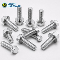 Vis à tête hexagonale dentelée chinoise LEKON DIN 6921 M5-M16 en acier inoxydable A2-70 finition brute pour la construction