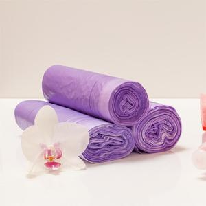 Eco Friendly Custom fodere riciclate compostabili PE grandi profumate su rotolo 13 galloni di plastica colorata coulisse sacco della <span class=keywords><strong>spazzatura</strong></span> - Product Image 3