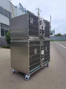 Equipo veterinario OSCAT, venta al por mayor, jaula modular apilable para animales pequeños, banco, perreras de Metal, jaula grande de acero inoxidable - Product Image 2