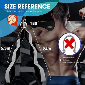 Chengmo thể thao mới liệt kê ba phần tập thể dục bắp tay tricep dây kéo xuống tricep Dây cáp tập tin đính kèm trong nhà phòng tập thể dục Grip - Product Image 2