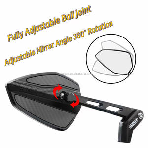 SHENAO กระจกมองหลังรถจักรยานยนต์, อลูมิเนียมคาร์บอนไฟเบอร์สำหรับยามาฮ่ามิโอ/แจ๊ส/แกรนด์ฟิลาโน่360กระจกมองข้าง HD ปรับได้ - Product Image 3