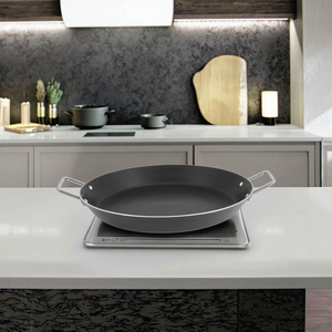 Poêle à paella antiadhésive extérieure en aluminium Fond à induction pour <span class=keywords><strong>fruits</strong></span> <span class=keywords><strong>de</strong></span> <span class=keywords><strong>mer</strong></span> Design moderne pour restaurants - Product Image 2