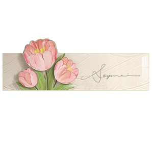 Tulipán creativo arte de lujo decoración del hogar pintura sala de estar sofá Fondo pared LED brillo <span class=keywords><strong>cristal</strong></span> porcelana pintura - Product Image 6