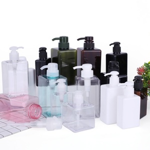 Custom Cheap Low MOQ Empty Personalized Large square 15ml 30ml 50ml100ml200ml 300ml 500ml Modern <b>Shampoo</b> <b>Bottles</b> with Stickers - Product Image 1