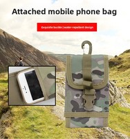 Pochette tactique Molle pour téléphone, support de téléphone portable EDC, sac banane avec emplacements pour cartes et clip tactique pour extérieur