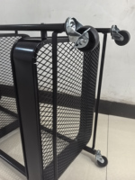 Chariot de rangement roulant en métal Portable à 3 niveaux support en métal pliable polyvalent chariot pliant roues utilitaire d'organisation de stockage