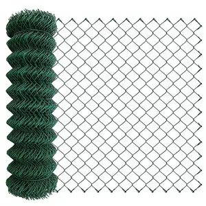 High quality angle post galvanized/powder coated 100 ft roll chain link fence per square meter price pakistan