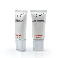 Tube souple cosmétique vide en plastique de 30 ml personnalisé en gros ICY2 pour produit de soin hydratant transparent et séparateur d'humidité