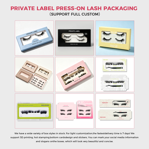 3-10 Day Long Lasting Pre-glued Half Lashes 100% Handmade Wispy Manga Press on Lash Custom Size Curl <strong>Magnetic</strong> Box <strong>UK</strong> Europe OEM - Product Image 3