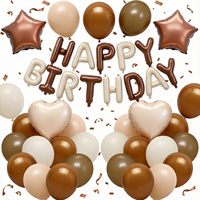 Kit de ballons Joyeux Anniversaire et Saint-Valentin, ensemble de ballons en aluminium assortis, multicolores et multi-thèmes pour la décoration de fêtes d'anniversaire
