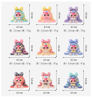 Figurines d'ornement 3D Fariy, miniatures de jardin, décoration de la maison, jouets pour enfants, figurine de lapin en peluche, bricolage, boîte mystère surprise porte-bonheur