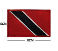 Écussons de drapeau d'Haïti de haute qualité en gros Écusson brodé Crochet et boucle d'attache d'applique pour la décoration