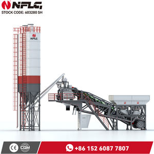 Hzs120 stasiun peralatan campuran ponsel, pabrik penambal beton portabel - Product Image 2