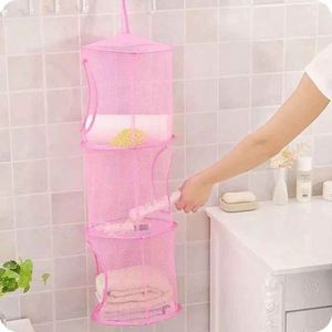 3 Shelf Hanging Storage Net Organizer Bag Mesh Closet Organizers for Bedroom Door Wall Home Clothing Tools Jewelry Bedding - Product Image 3