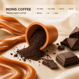 Café Instantáneo Tostado Oscuro, <span class=keywords><strong>100</strong></span>% Arábica, Liofilizado, Premium, Intenso y Suave, en Porciones Individuales, Venta al por Mayor para Viajes - Product Image 1