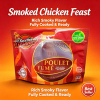 Sacs à poulet rôti en plastique PA/NY imprimés par gravure, résistants à l'humidité, compatibles micro-ondes, thermoscellables, avec poignée, pour emballage alimentaire