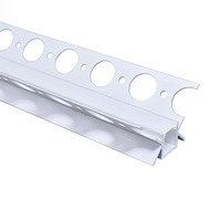 Profilé LED en aluminium anodisé encastré pour plafond et mur en plâtre