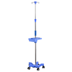 Tiang Infusi Tempat Tidur Rumah Sakit, Tiang <span class=keywords><strong>Iv</strong></span> Penyangga Tetes Stainless Steel - Product Image 4
