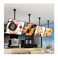 Cadre publicitaire rectangulaire de boîte à lumière de panneau de menu portatif mince de LED avec le cadre en aluminium de verre trempé