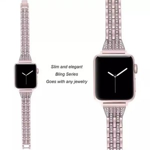 Correa de Reloj con Bisel Metálico y Dos Hileras de Cuentas para <span class=keywords><strong>Apple</strong></span> Watch S11/<span class=keywords><strong>S12</strong></span> - Fabricante - Product Image 6