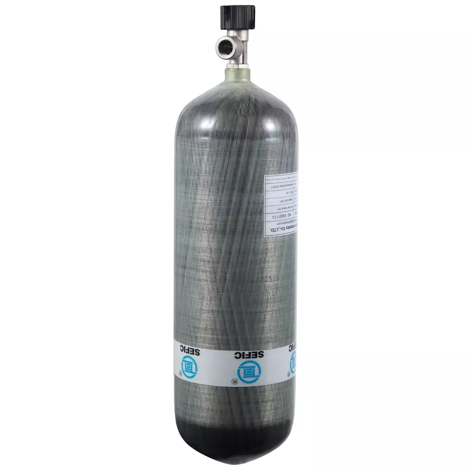 Композитный баллон, кислородный респиратор с клапаном, 3 литра, 6,8 литра, 9 литров, высокое давление, углеродное волокно, углеродное волокно/алюминий