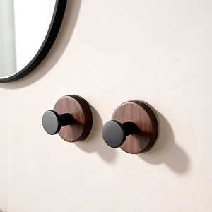 <span class=keywords><strong>Porte</strong></span>-<span class=keywords><strong>manteau</strong></span> mural écologique en bois de noyer noir, style nordique minimaliste, avec crochets à <span class=keywords><strong>ventouse</strong></span> pour cuisine et <span class=keywords><strong>salle</strong></span> de <span class=keywords><strong>bain</strong></span> - Product Image 3