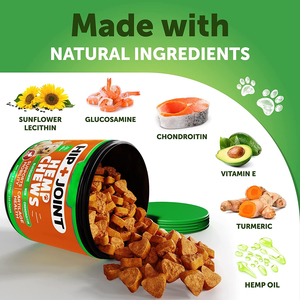 Tùy chỉnh vật nuôi bổ sung chó hông và khớp nhai mềm-và chó bổ sung khớp với Chondroitin nghệ & <span class=keywords><strong>MSM</strong></span> - Product Image 2