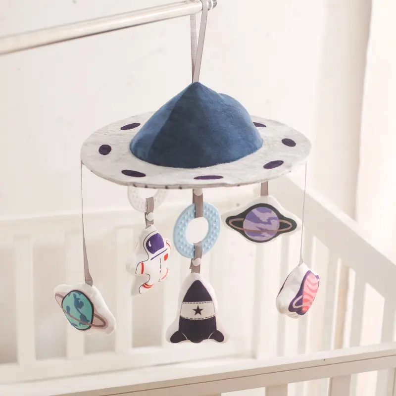 유아용 우주 비행사를위한 도매 아기 모빌 교수형 모빌 별이 빛나는 하늘 펠트 침대 벨