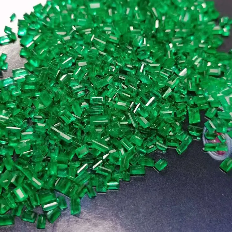 SGARIT Wholesale Jewelry Natural Zambia Emerald For Jewelry Making Baguette Real Green Emerald Gemstone Loose Stone