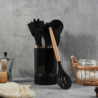 TOALLWIN set d'outils de cuisson ustensiles spatule set d'ustensiles de cuisine ustensiles de cuisine en silicone sets d'ustensiles en silicone avec support