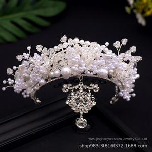 ชุดแต่งงานคริสตัลมงกุฎชุบทองหรูหราหรูหราสำหรับเจ้าสาวเปลือยสไตล์เกาหลี - Product Image 2