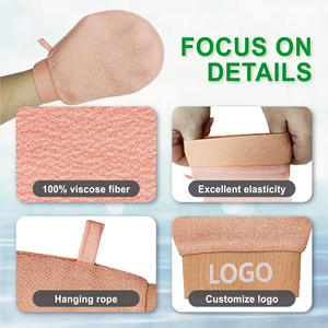 2025 sıcak satış özel Logo viskon peeling banyo eldiveni Guante Exfoliante viskon duş için banyo eldiveni vücut fırçalayın - Product Image 3